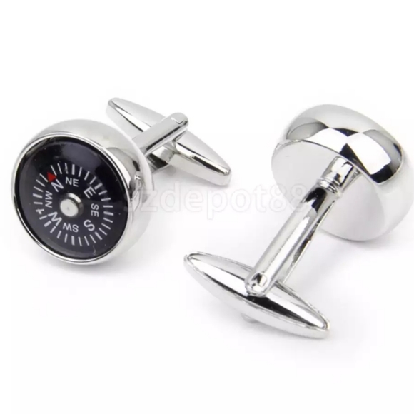 compas cuff links Other - Real Working Compass French Shirt Cuff Links